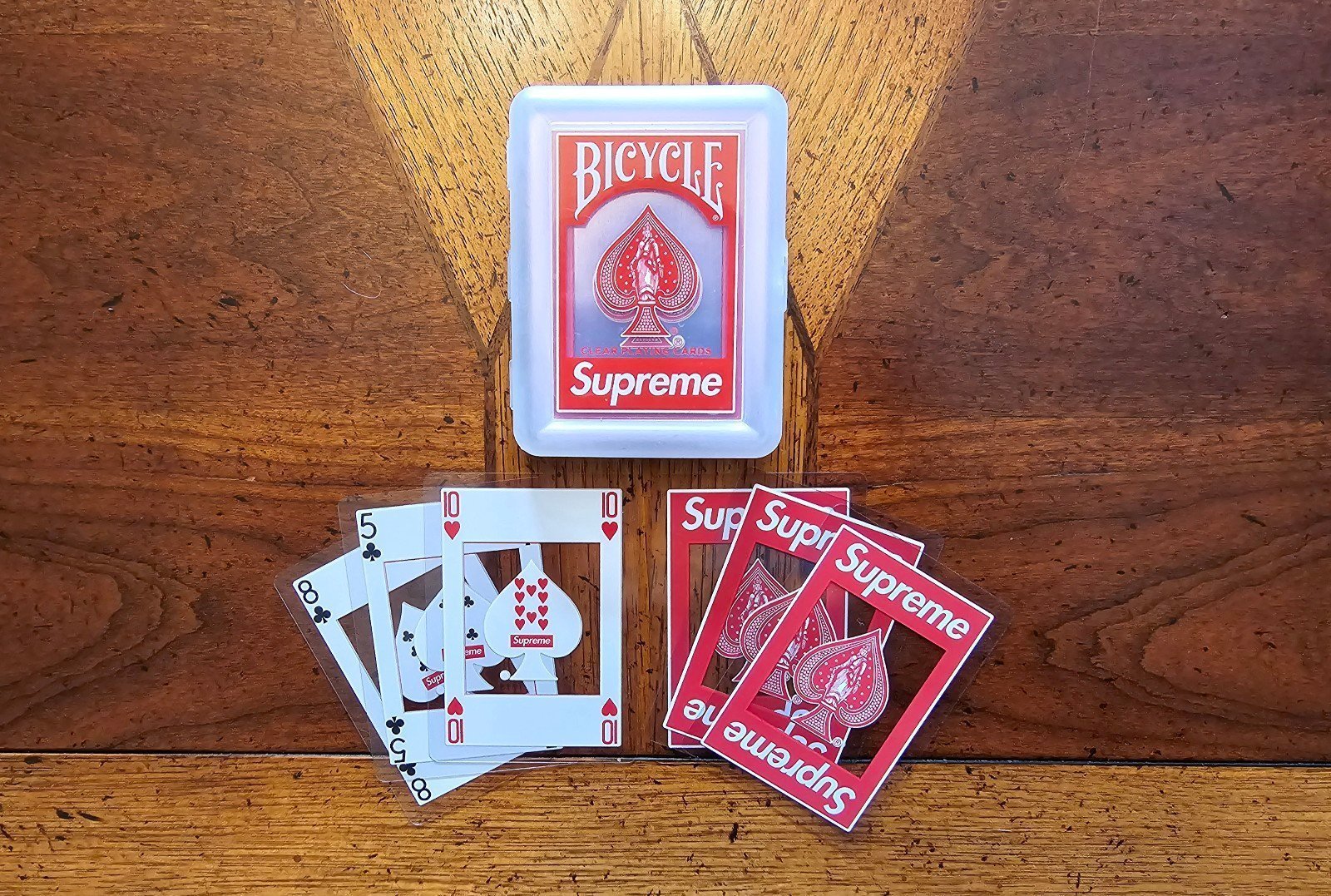Supreme Bicycle clear waterproof playing cards FW20