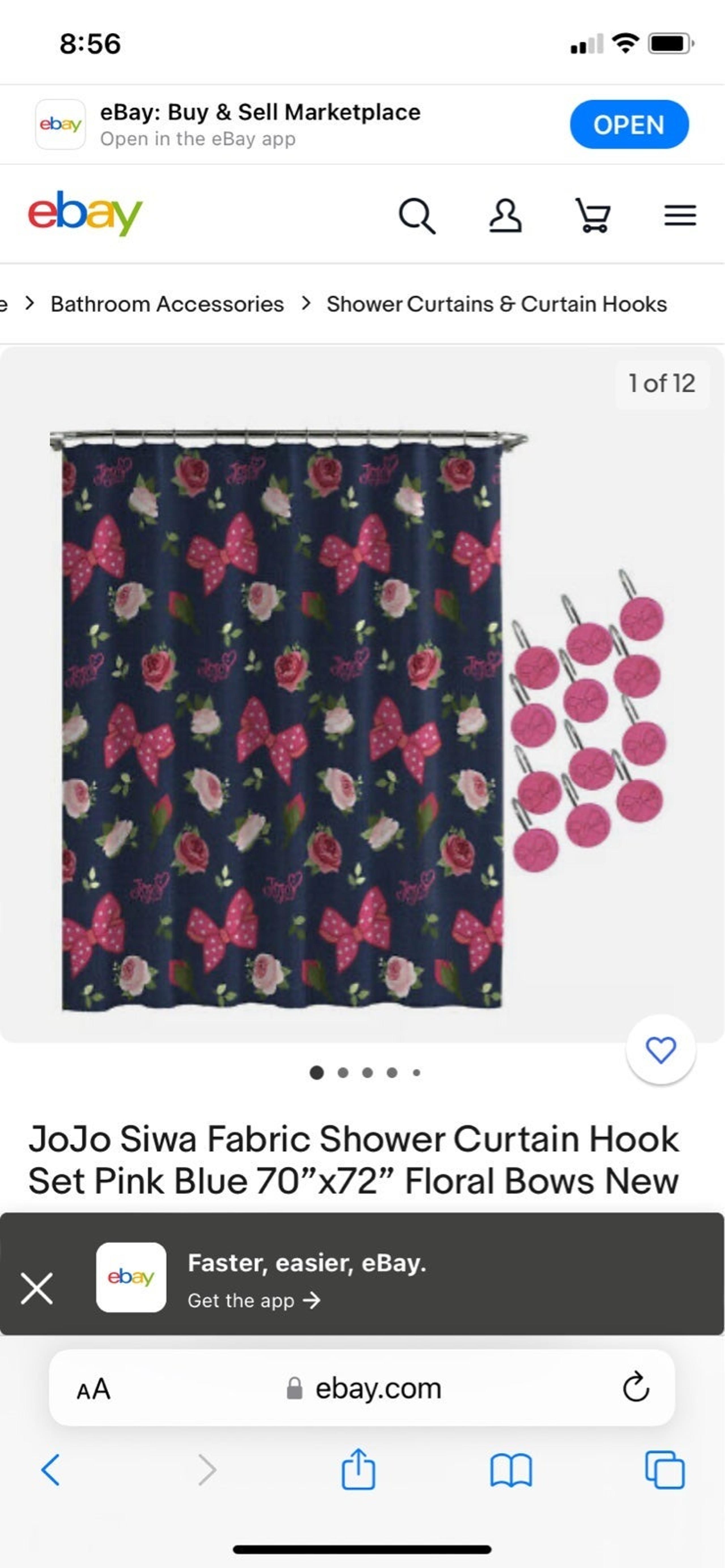 JoJo Siwa Shower curtain. New
