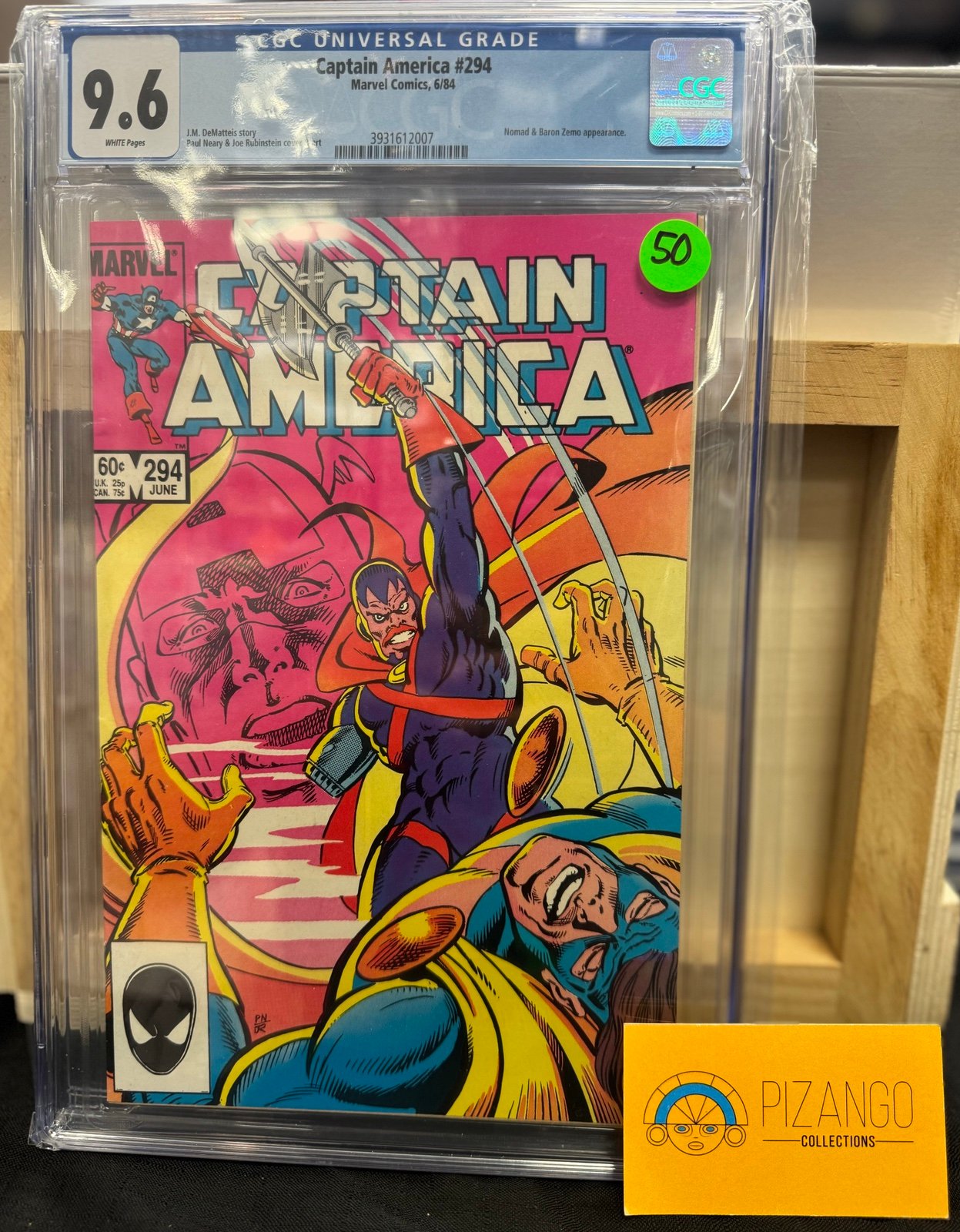 Captain America #294 (1984) Marvel Comics Baron Zemo CGC 9.6