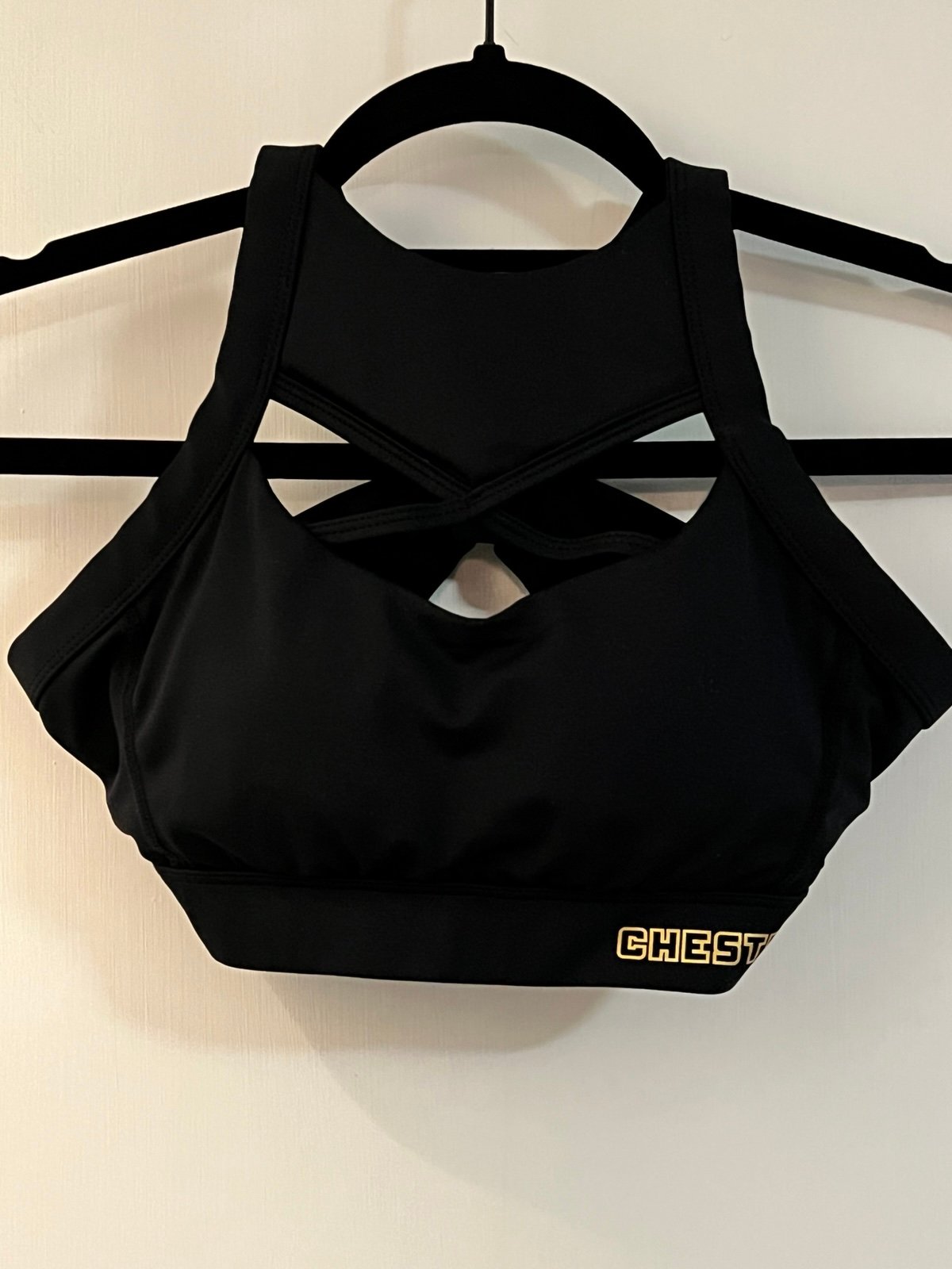 ~CHESTEE + Barbella Box The Candace Sports Bra Black --Sz: 6 *EUC* MSRP: 62+tax