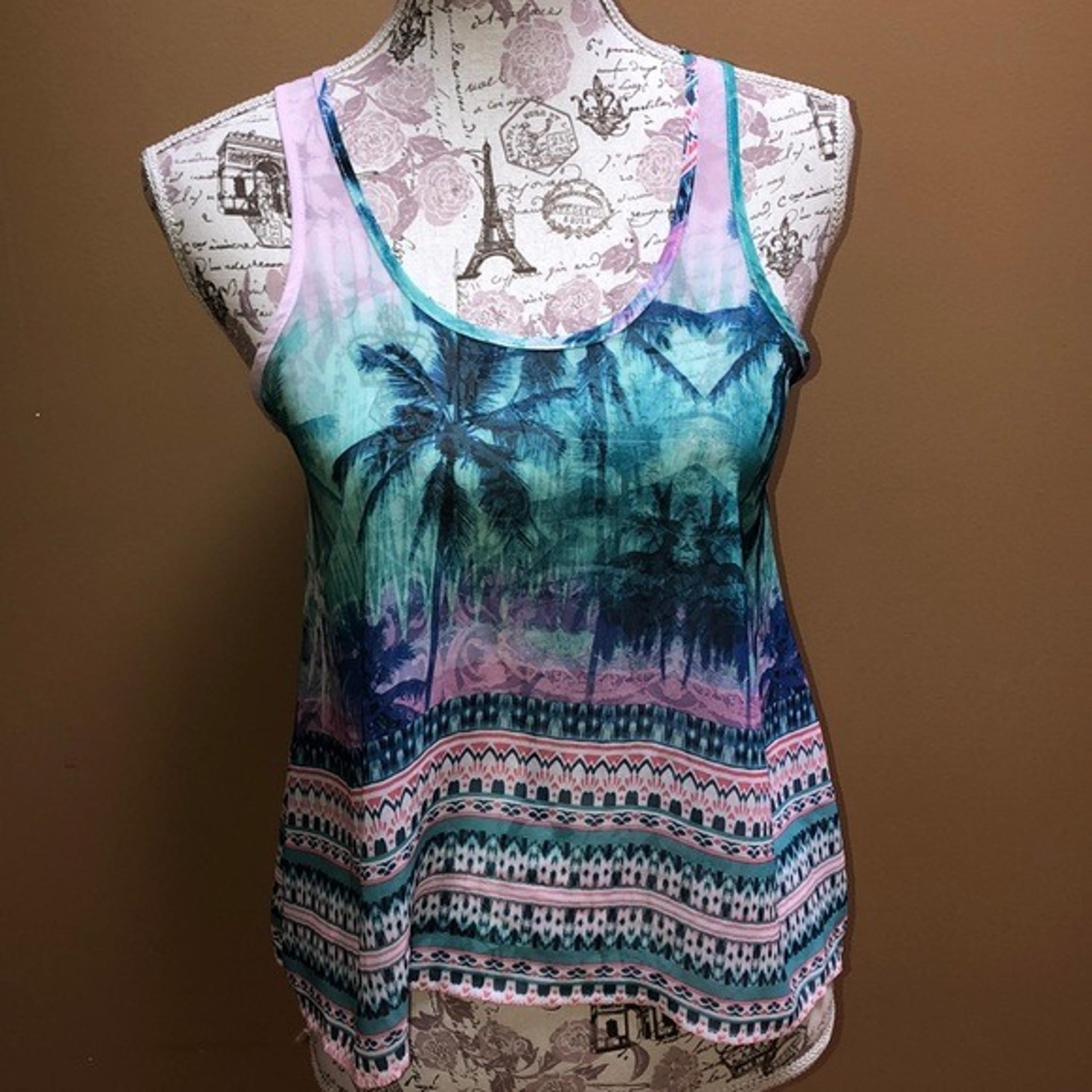 Aeropostale Tropical Print Tank Top XS - Aéropostale