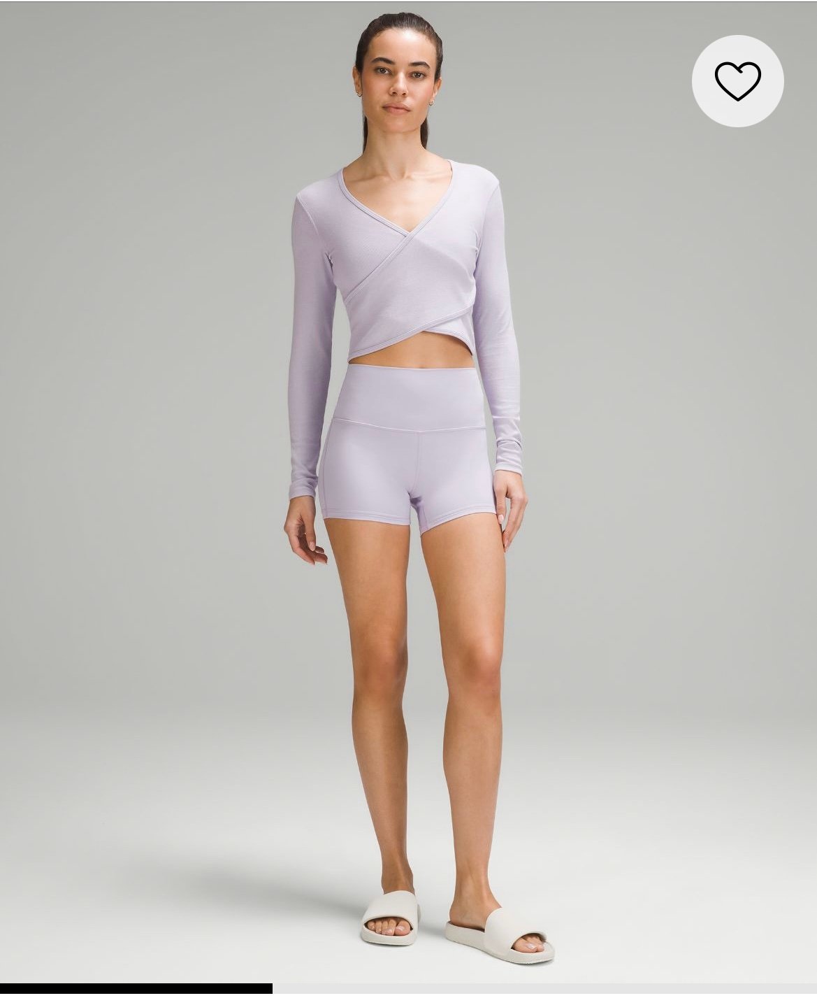 NWT Lululemon wrap-front ribbed long sleeve top size 4