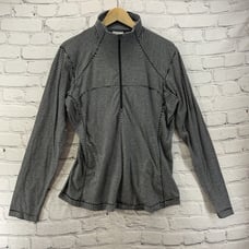 Columbia Sportswear Jacket Gray Stripes Womens Sz XL Omni Wick Pullover