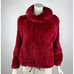 Sonia Rykiel Paris Red dyed Knitted Rex Rabbit Pullover Sweater Women *Flaw