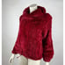 Sonia Rykiel Paris Red dyed Knitted Rex Rabbit Pullover Sweater Women *Flaw