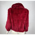 Sonia Rykiel Paris Red dyed Knitted Rex Rabbit Pullover Sweater Women *Flaw
