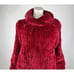 Sonia Rykiel Paris Red dyed Knitted Rex Rabbit Pullover Sweater Women *Flaw