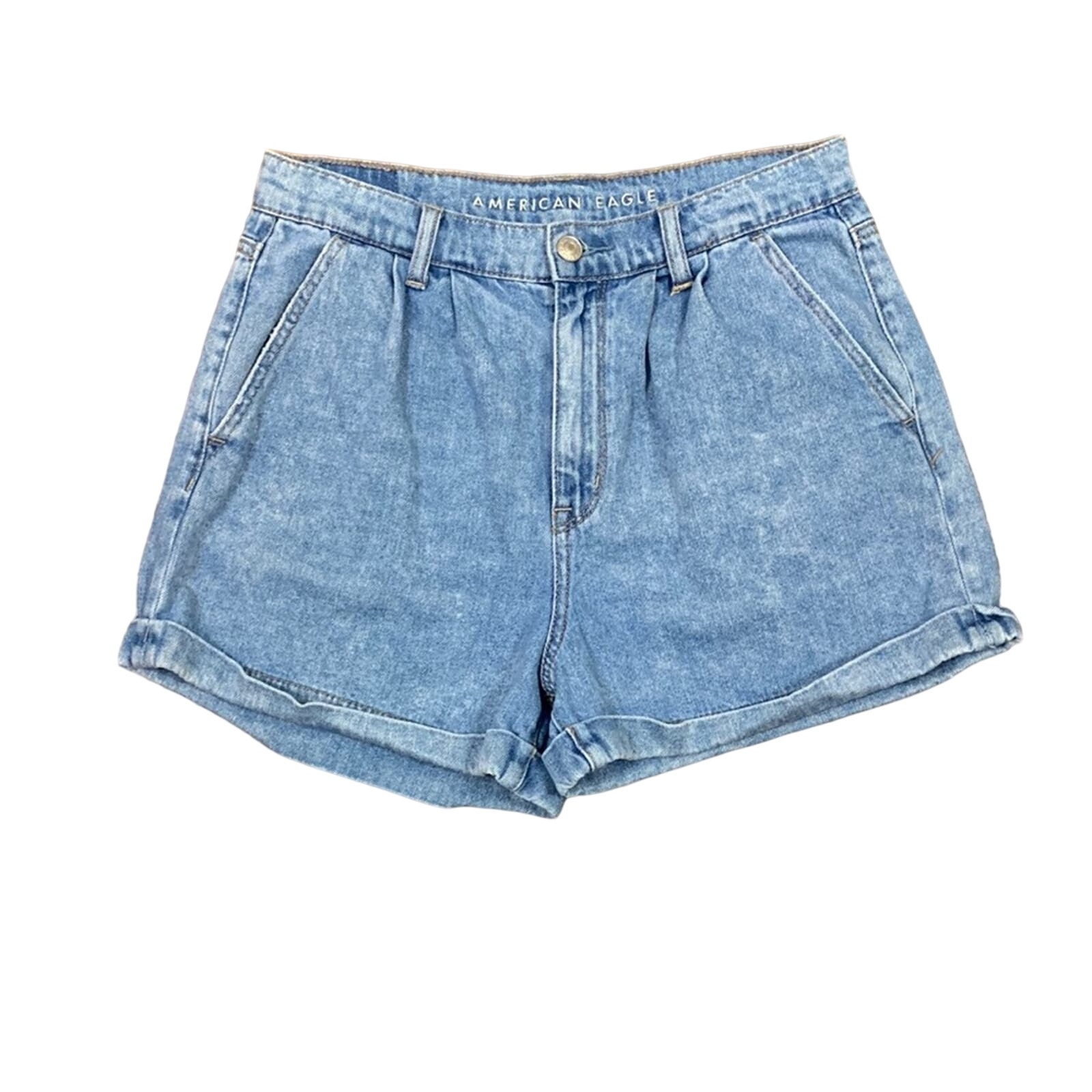 American Eagle High Rise Mom Short Cuffed Jean Shorts