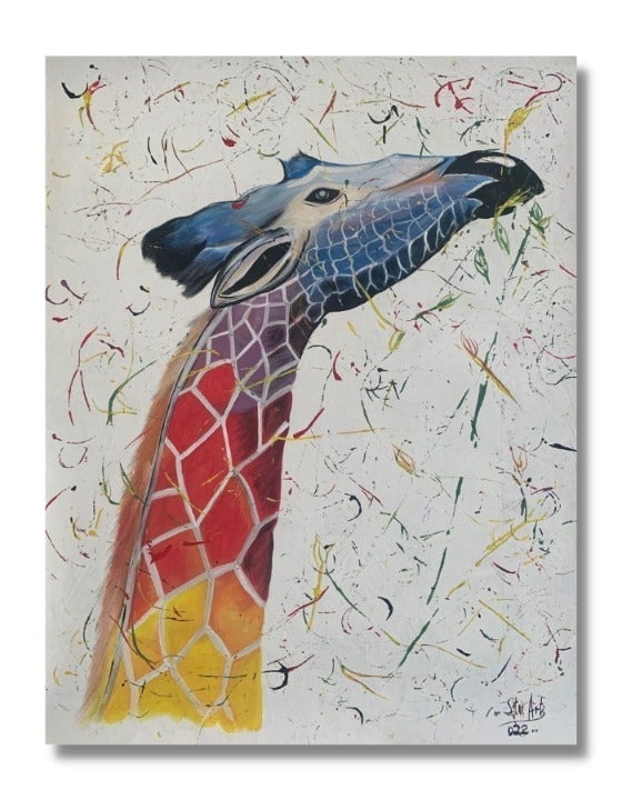 Giraffe painting, Giraffe Canvas Art, Giraffe wall art, Original Giraffe art