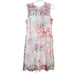 Elie Tahari Kaisa White Pink Crochet Floral Lace Sleeveless Dress Size 12