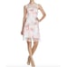 Elie Tahari Kaisa White Pink Crochet Floral Lace Sleeveless Dress Size 12