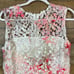 Elie Tahari Kaisa White Pink Crochet Floral Lace Sleeveless Dress Size 12