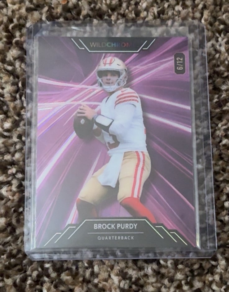2023 Wild Card Wildchrome Purple Brock Purdy 6/12 49ERS