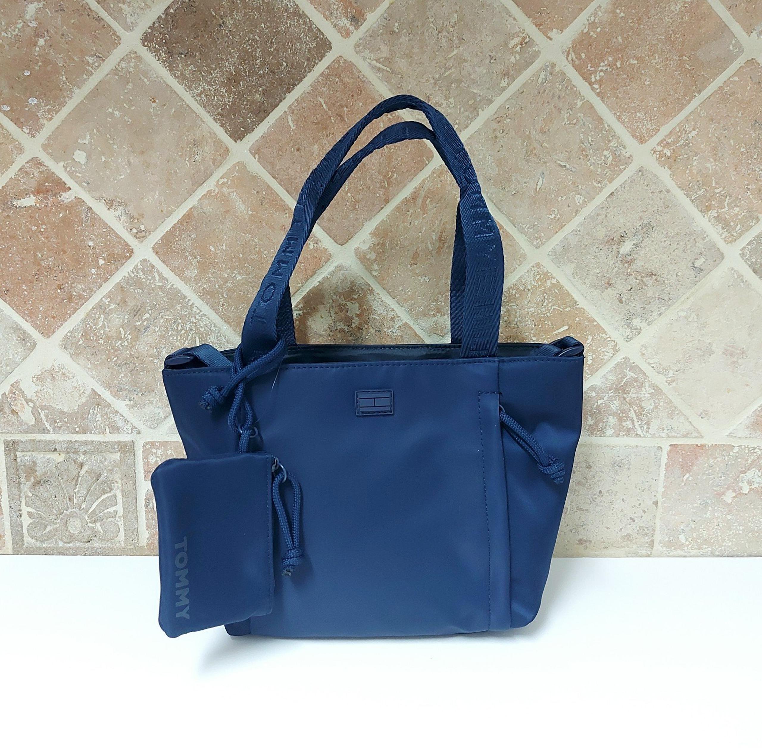Tommy Hilfiger Erin II Convertible Shopper with Pouch Blue Print Nylon