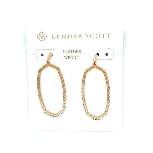 Kendra Scott Rose Gold Elle Open Frame Drop Earrings