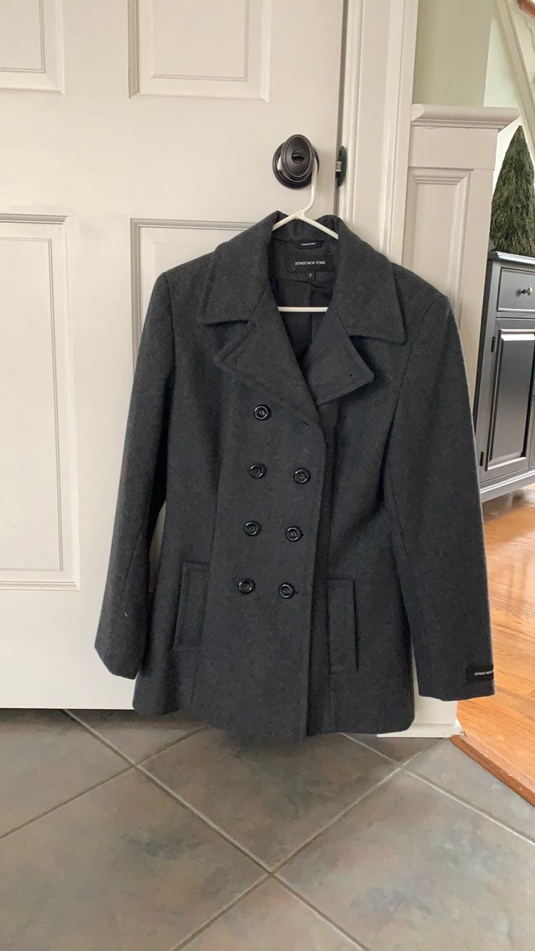Grey pea coat