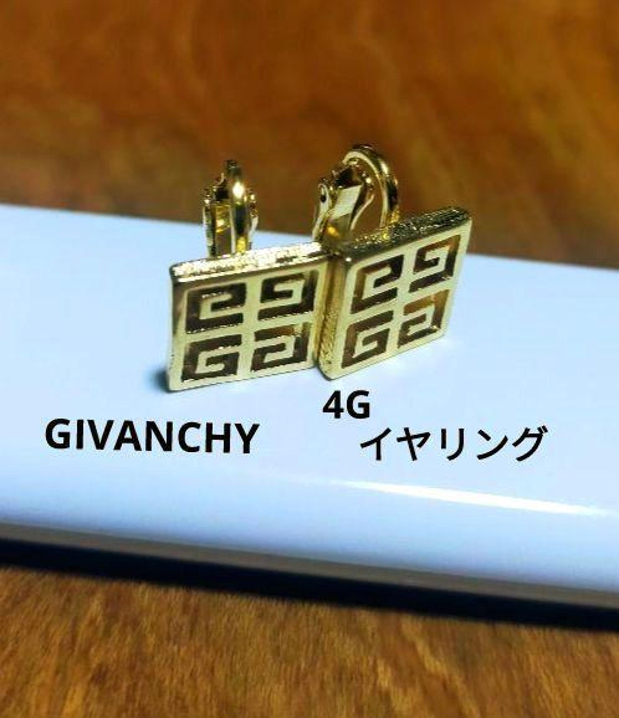 GIVENCHY 4G Gold-Colored Earrings Old Retro Vintage