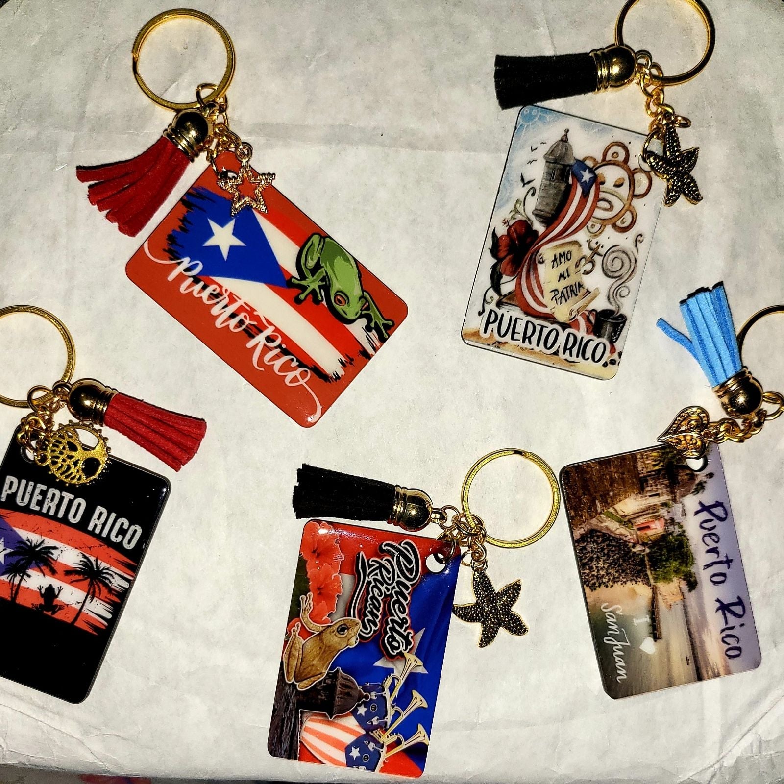 Puerto Rico keychains. All five of them.