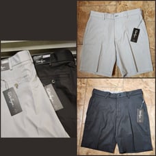 2 Walter Hagen performance 11 golf shorts black grey mens W 34