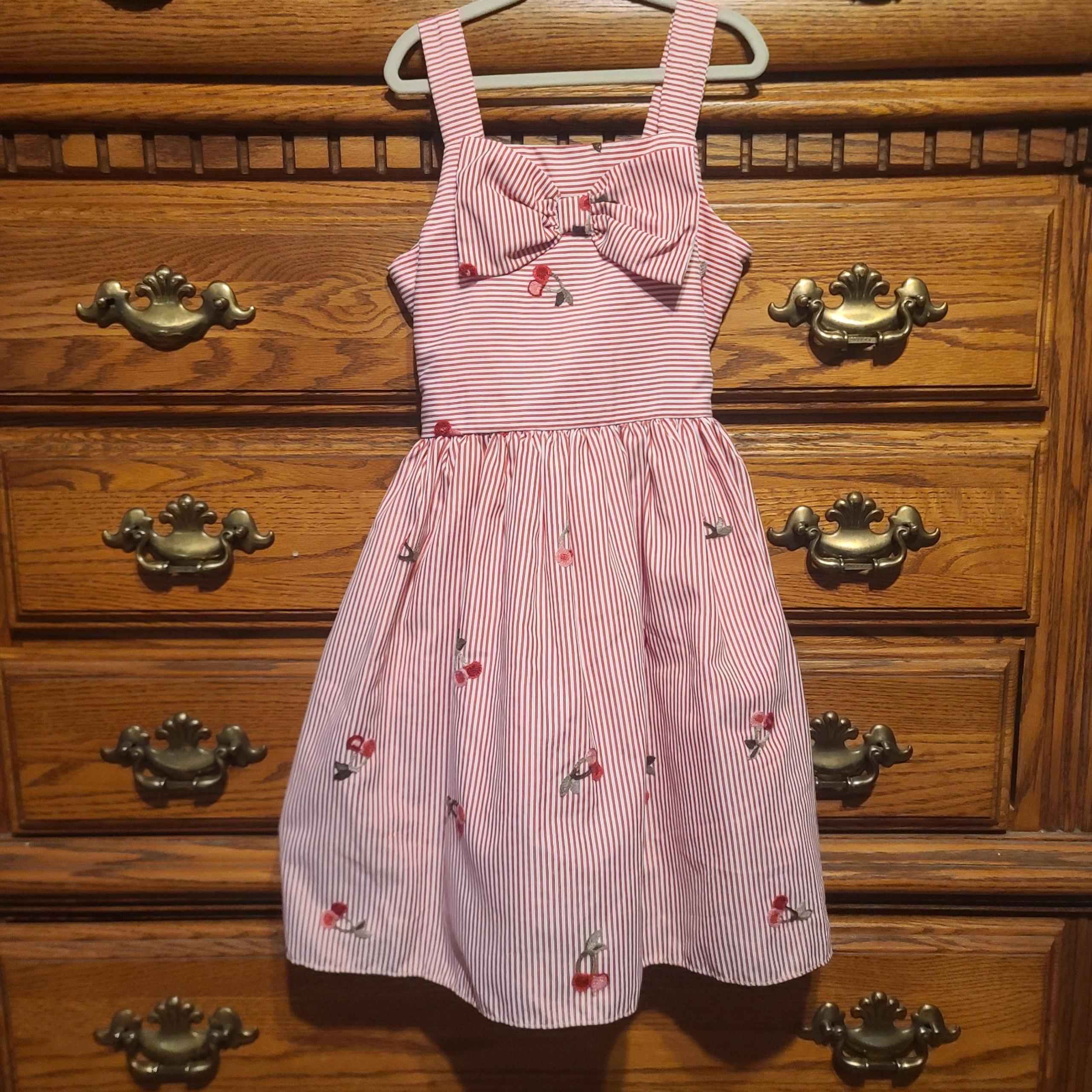 RARE EDITIONS Girls Rockabilly Cherry Sun Dress 6X