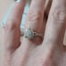 1/4TCW NATURAL DIAMOND DOUBLE HALO ENGAGEMENT RING