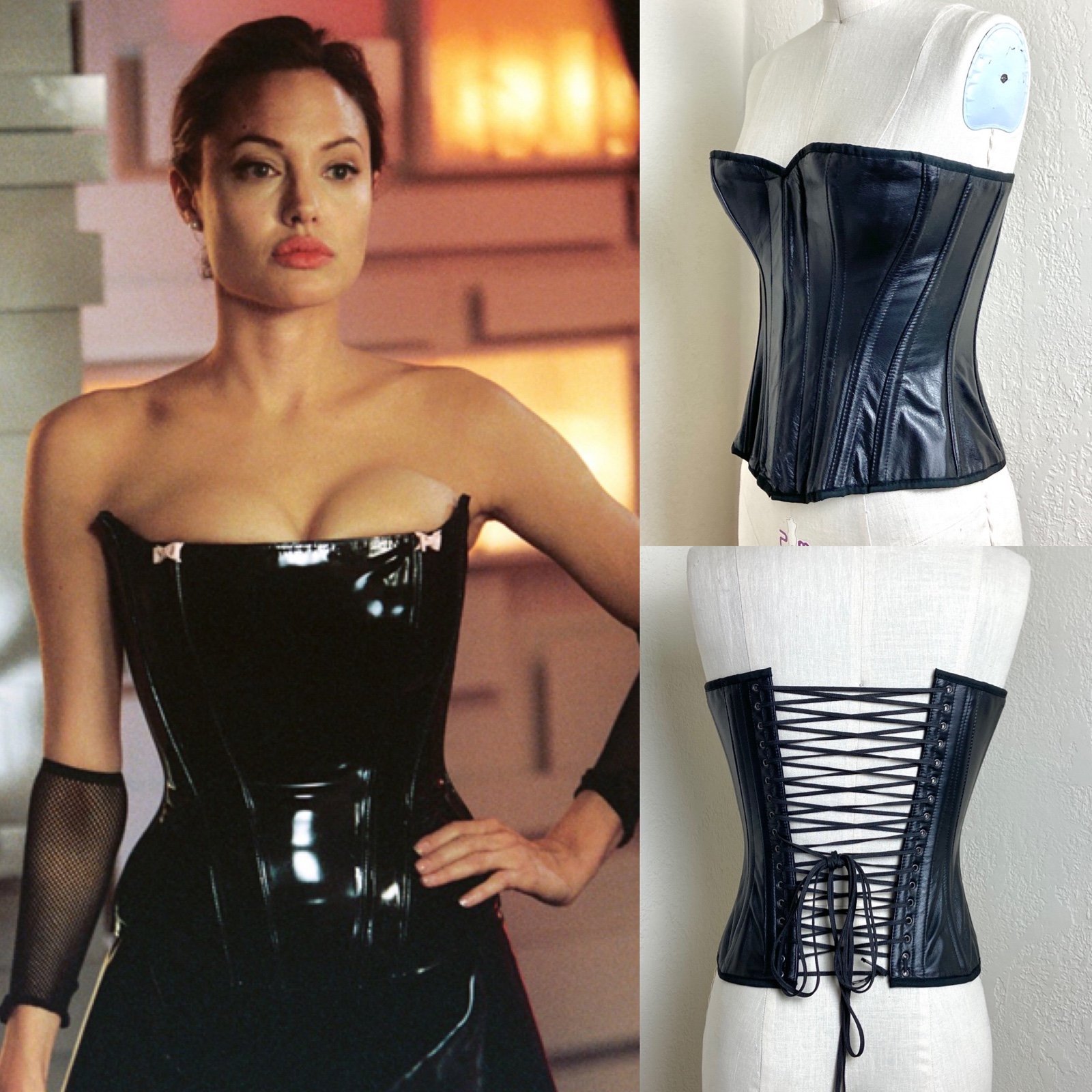 Genuine Leather Screen Siren Vintage Corset