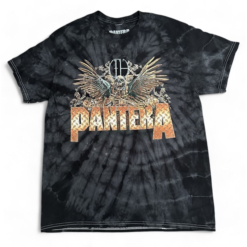 Pantera 2023 Tour Tie Dye Legacy Dimebag Darrel Cotton Short Sleeve Shirt Sz L