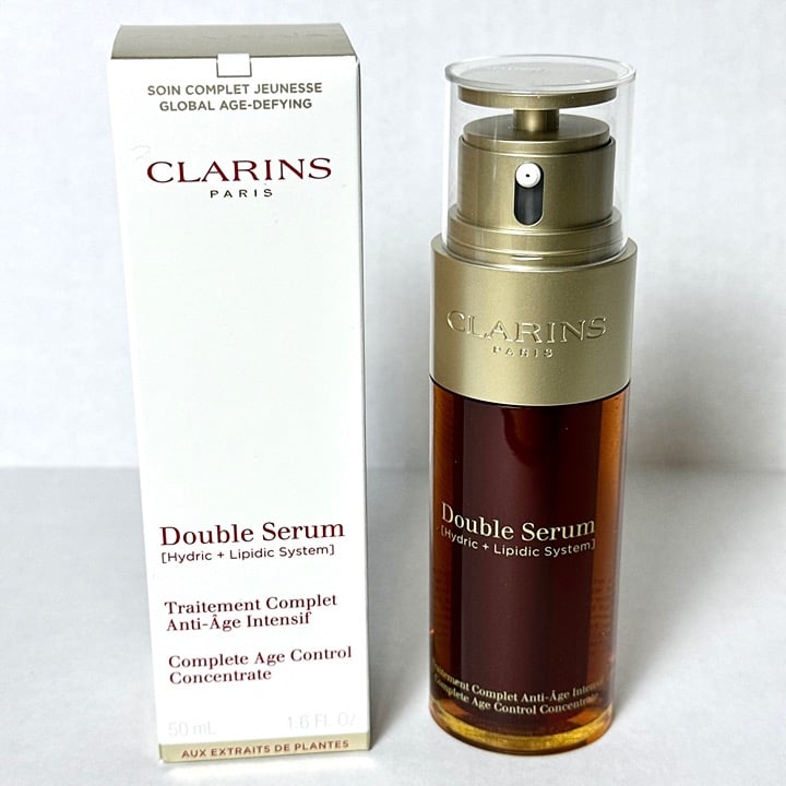 Clarins Double Serum 1.6oz 50mL NEW In Box Hydric+Lipidic Anti-Aging Concentrate