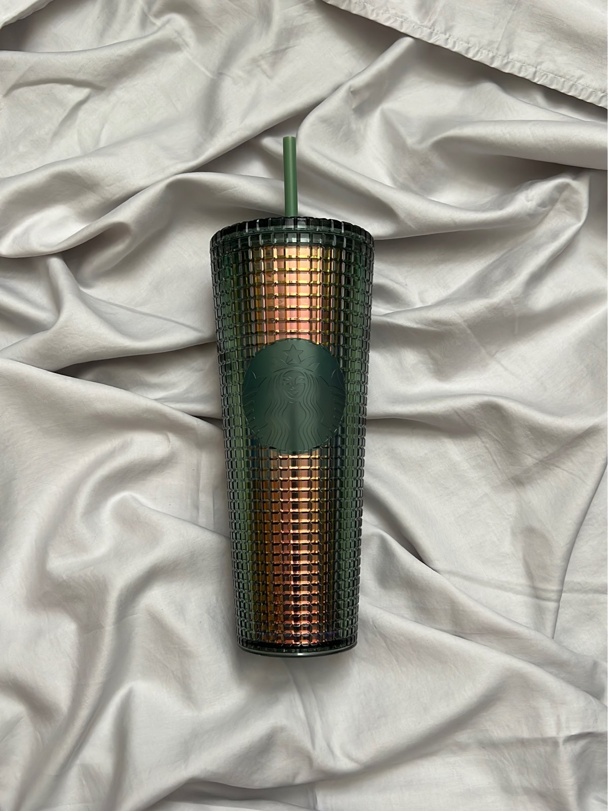 Starbucks Emeral Green Grid Venti Tumbler NWT