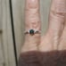 .25ct SPARKLING NATURAL BLUE DIAMOND RING SOLITAIRE,w/CE RTIFICATE,sz5 resizeabl