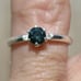 .25ct SPARKLING NATURAL BLUE DIAMOND RING SOLITAIRE,w/CE RTIFICATE,sz5 resizeabl