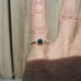 .25ct SPARKLING NATURAL BLUE DIAMOND RING SOLITAIRE,w/CE RTIFICATE,sz5 resizeabl