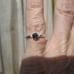 .25ct SPARKLING NATURAL BLUE DIAMOND RING SOLITAIRE,w/CE RTIFICATE,sz5 resizeabl