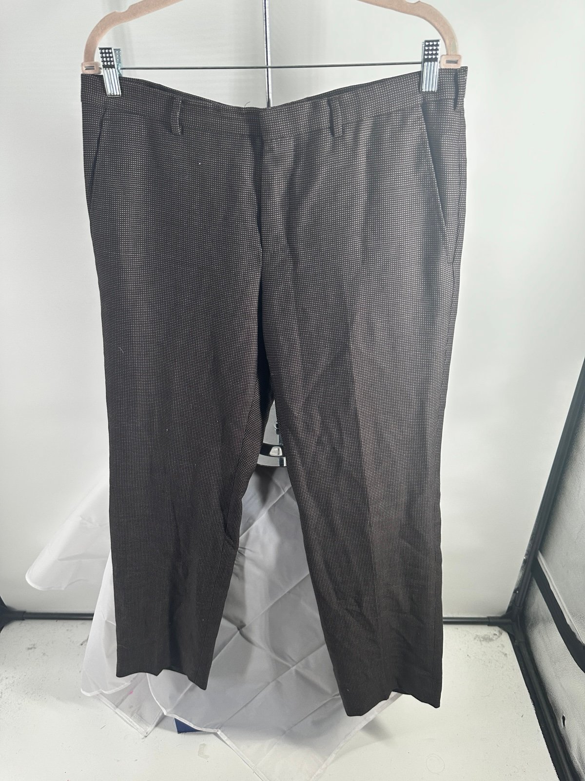 Gucci brown and black straight fit dress pants