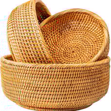 Wicker Woven Fruit Baskets For Bread Vegetable Bowl Food Storage Organizing