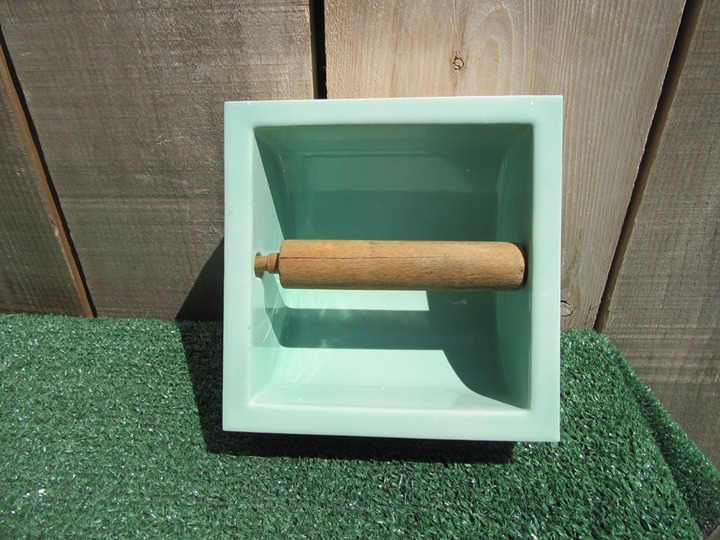 Vintage Robins Egg Blue In Wall Mount Bathroom Toilet Paper Holder Salvage