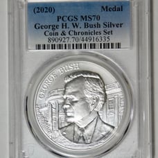 2020 George H.W Bush Silver Medal TOP GRADE! PCGS MS-70