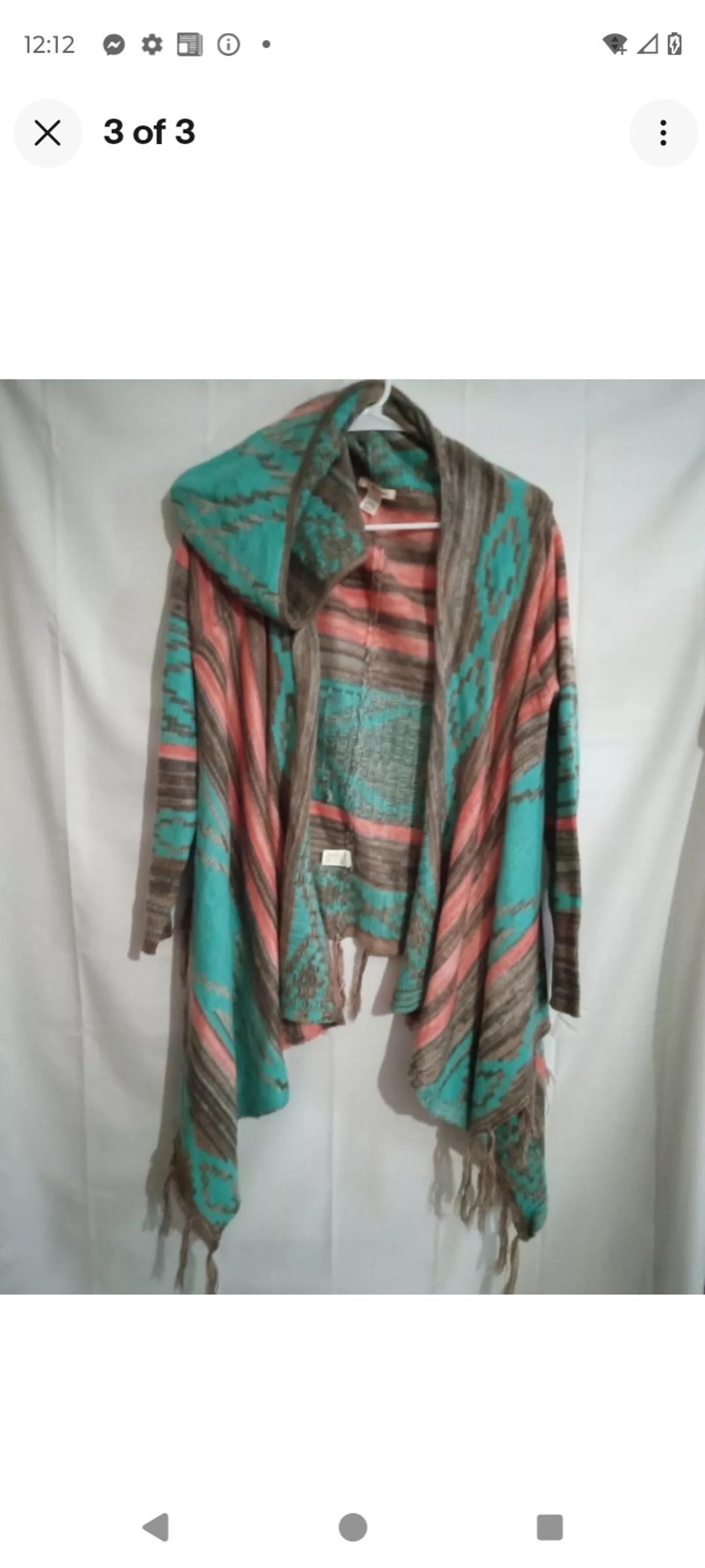 Cute Self Esteem Open Cardigan BOHO Aztec Southwest Native Sweater Spring Fring