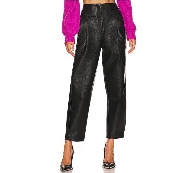 NWT Line & Dot Noa Faux Leather Pants in Black Size Small