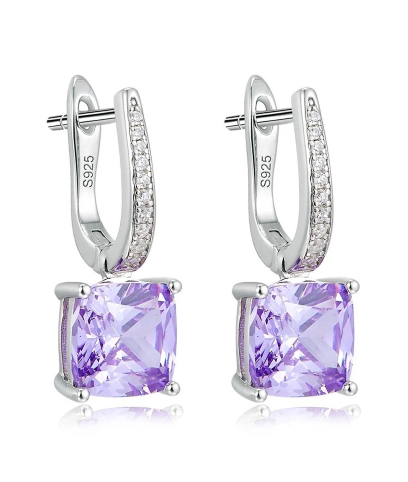 Leaye Jewelry zircon hoop earrings 925 sterling silver earrings for women