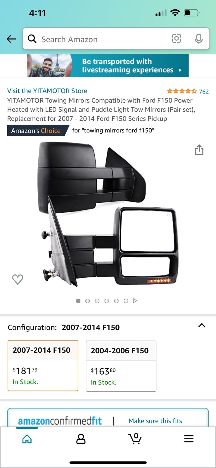 Towing truck Mirrors with heath new