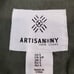 Artisan NY Linen Utility Jacket Green Zip up Sz S Safari Grunge Army