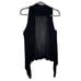Do Everything In Love Black Open Knit Stretchy Lightweight Open Vest Size OS