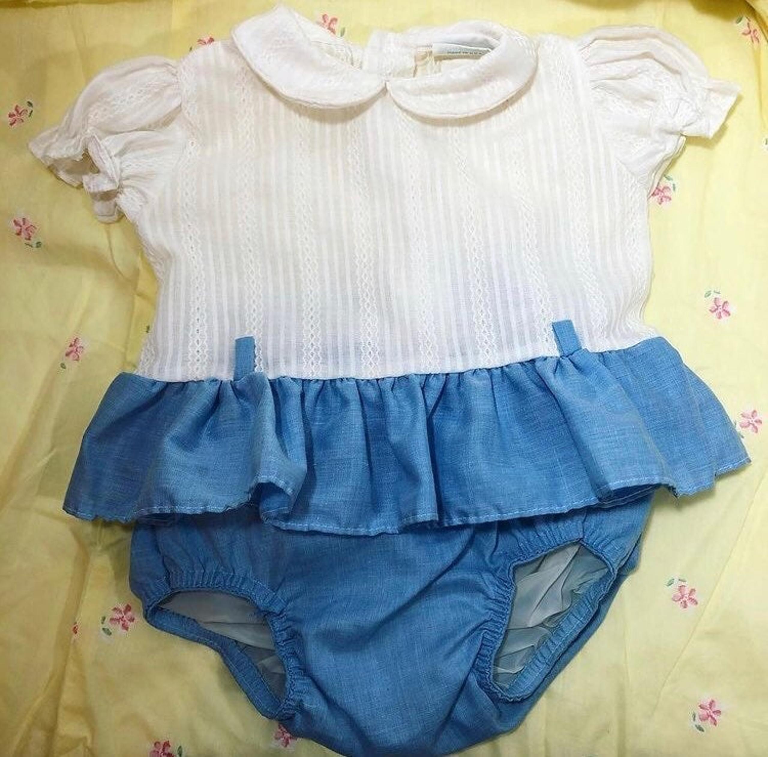 Vintage baby 2 piece outfit by Nanette