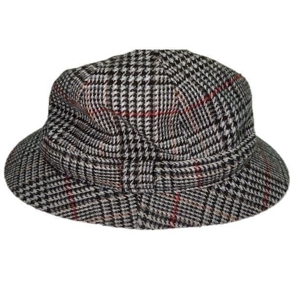Vintage Deerstalker Hat Sherlock Holmes Tweed Plaid Men 7 1/4