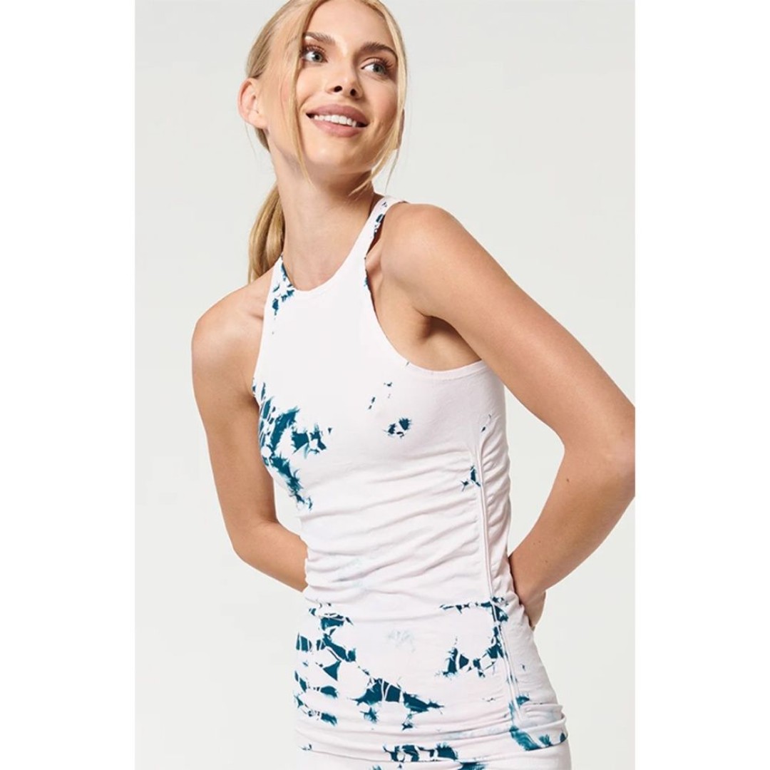 NUX Active Groove Seamless Tank Top Tie Dye Style Color Sugar Plum/Sea Size S/M