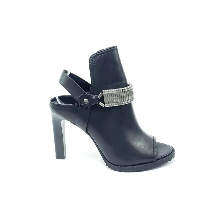 Ameri】STUDS WOOD HEEL BABOOSH