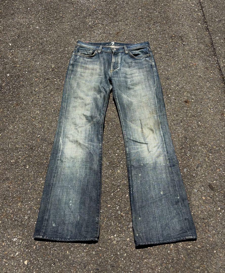 Vintage Washed Straight Denim Pants