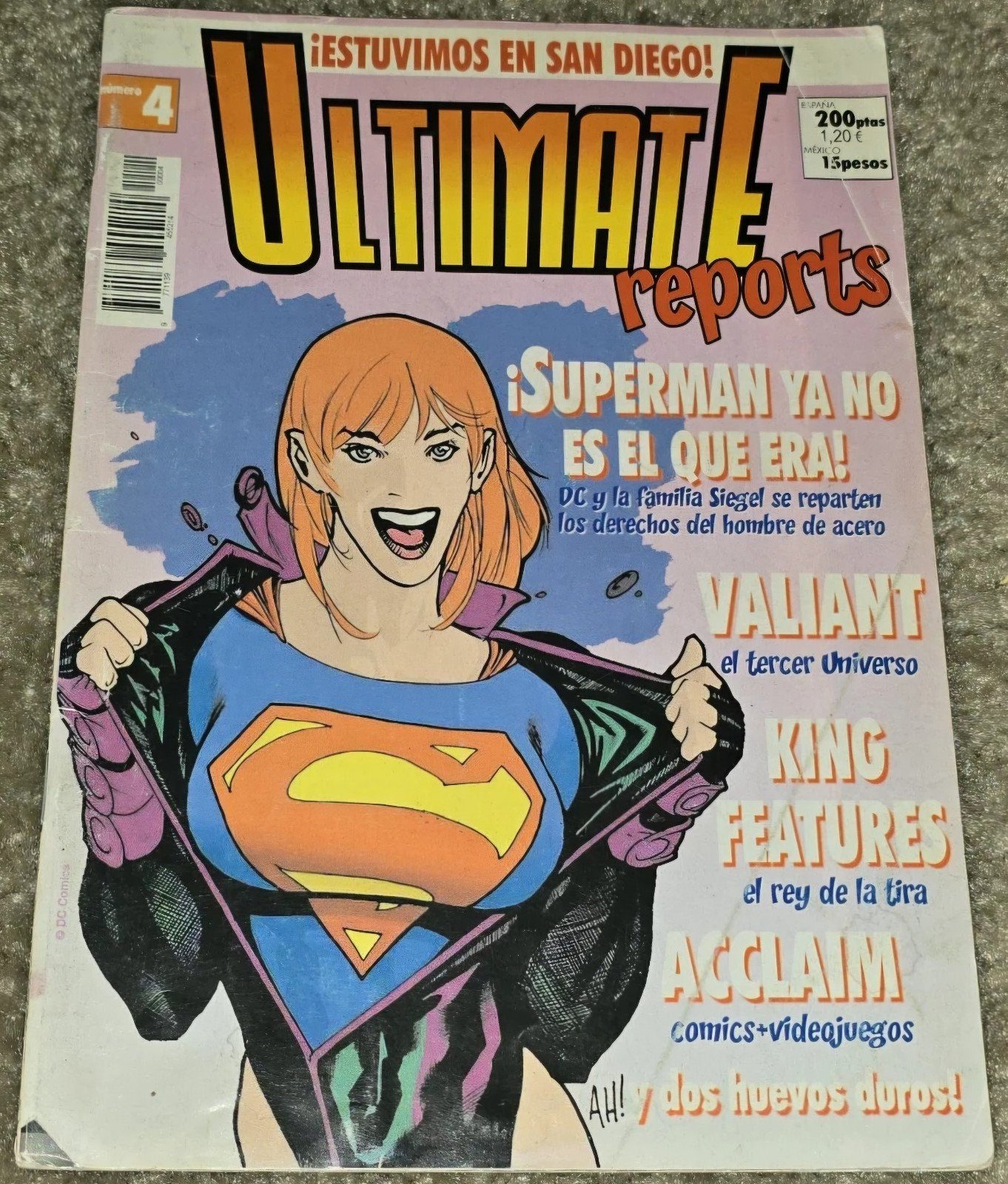 1 Rare VHTF Ultimate Reports 4 Spain Supergirl Adam Hughes AH Comic Magazine Key