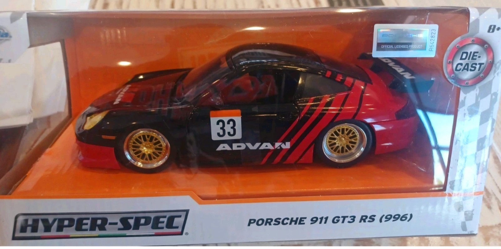2025 Jada 1:24 Porsche 911 GT3 RS 996 Advan #33 - Hyper-Spec Series #36371 MIB!